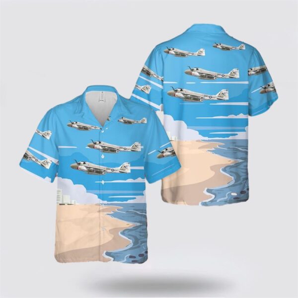 US Navy A-6 Intruder Of VA-75 Sunday Punchers Hawaiian Shirt – Gifts For Military Personnel