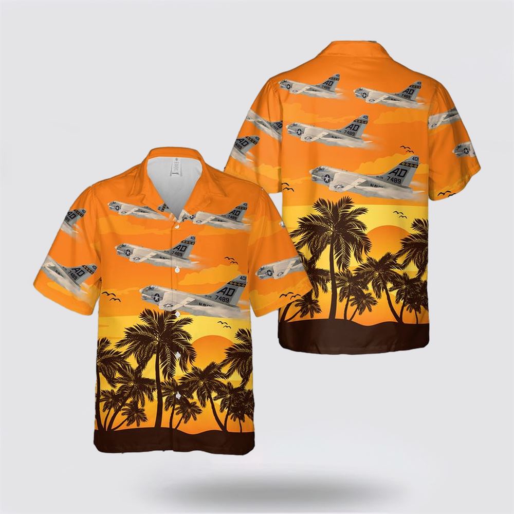 US Navy A7E Corsair II Of VA-174 Hawaiian Shirt – Gifts For Military Personnel