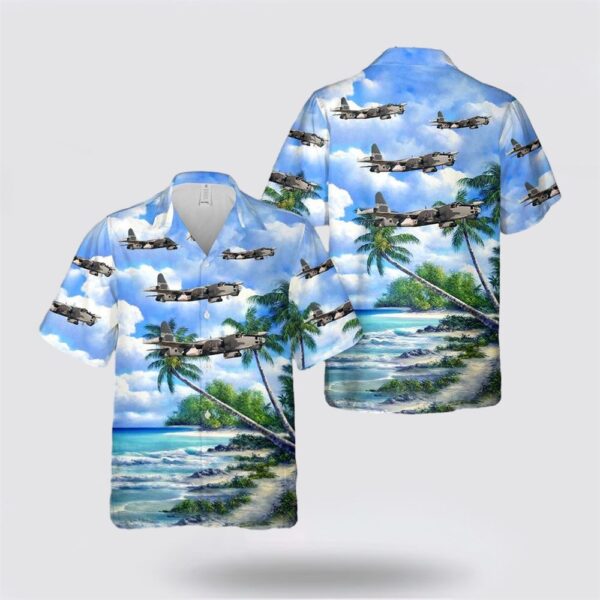 US Navy AP-2H Neptune Of VAH-21 Roadrunners Hawaiian Shirt – Gifts For Navy Military Personnel