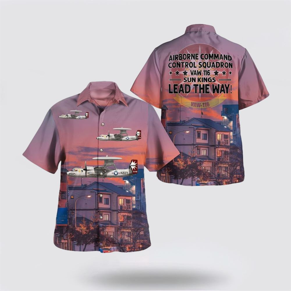 US Navy Airborne Command & Control Squadron 116 Hawaiian Shirt – Gifts For Military Personnel