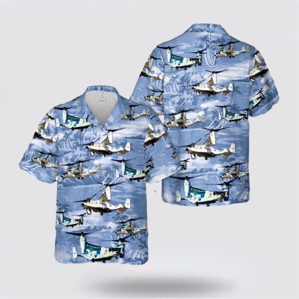 US Navy Bell Boeing CMV-22B Osprey Hawaiian Shirt – Beachwear Gifts For Navy Soldiers