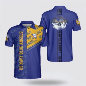 US Navy Blue Angels AOP Polo Shirt…