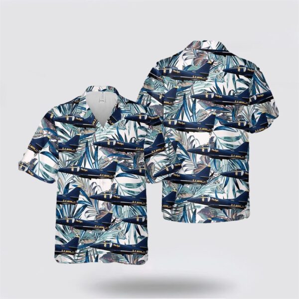 US Navy Blue Angels Douglas A-4F Skyhawks Hawaiian Shirt – Beachwear Gifts For Navy Soldiers