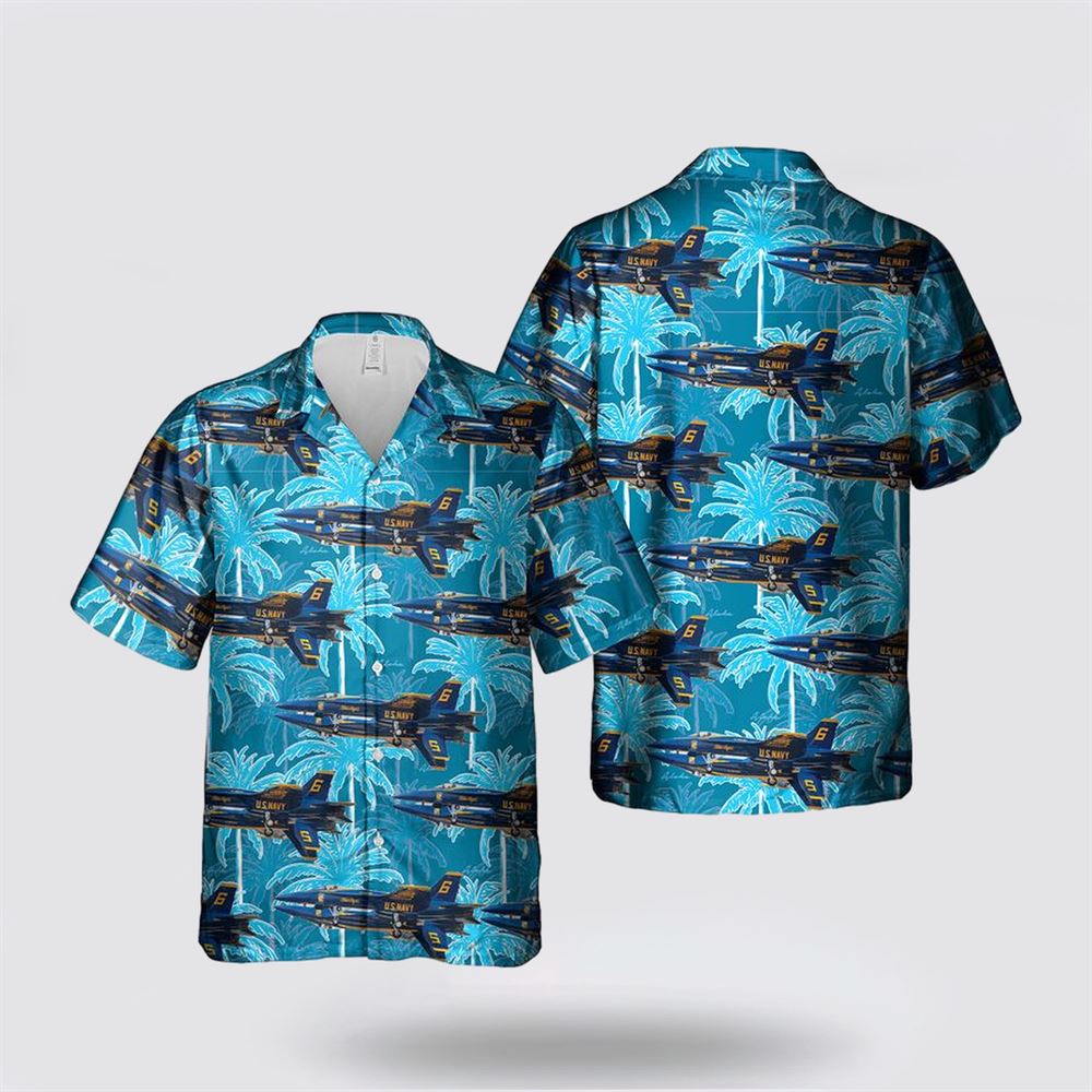 US Navy Blue Angels Hawaiian Shirt – Beach Clothes For Navy Soldiers