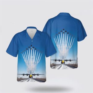 US Navy Blue Angels Show Hawaiian Shirt…