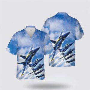 US Navy Blue Angels Show Hawaiian Shirt…