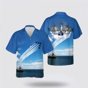 US Navy Blue Angels Show Hawaiian Shirt…