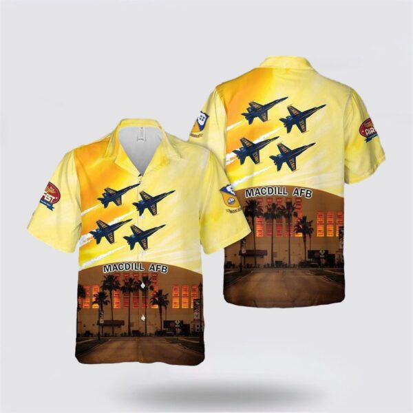 US Navy Blue Angels Tampa Bay AirFest Hawaiian Shirt – Beach Clothes For Navy Soldiers