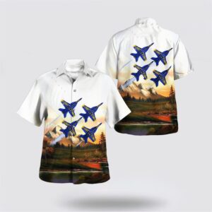 US Navy Blue Angles Hawaiian Shirt –…