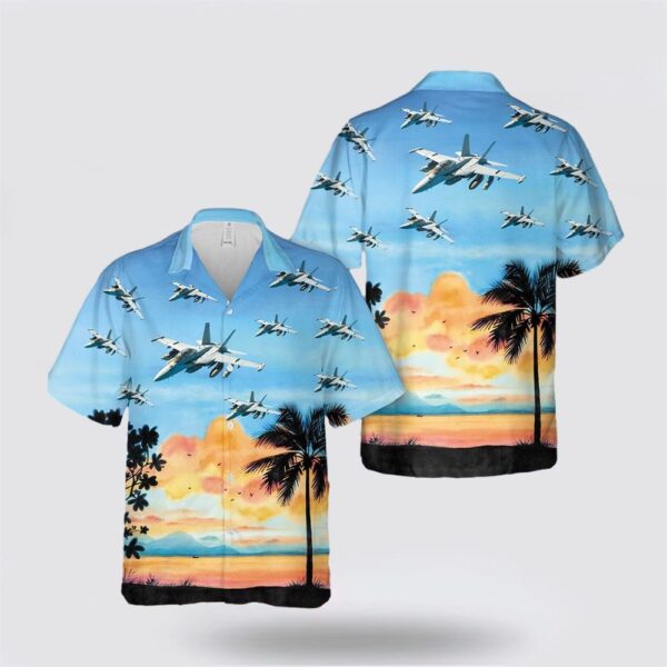 US Navy Boeing EA-18G Growler Hawaiian Shirt – Beach Clothes Gifts For Navy Soldiers