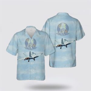 US Navy Boeing EA-18G Growler Of VAQ-136 Gauntlets Hawaiian Shirt – Gift For Military Personnel
