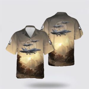 US Navy Boeing EA-18G Growler Of VAQ-137 Rooks Hawaiian Shirt – Gift For Military Personnel