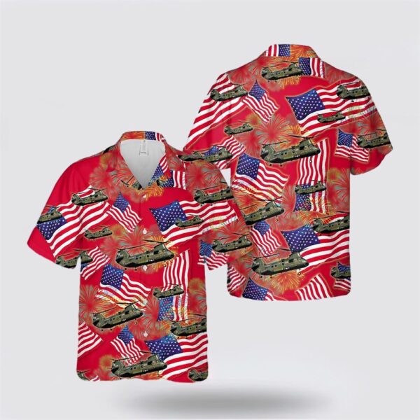 US Navy Boeing Vertol CH-46 Sea Knight 4th Of July Hawaiian Shirt – Beach Clothes For Military Personnel