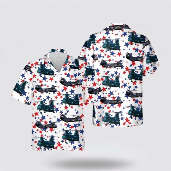 US Navy Boeing Vertol CH-46 Sea Knight 4th Of July Hawaiian Shirt – Beachwear Gifts For Navy Soldiers