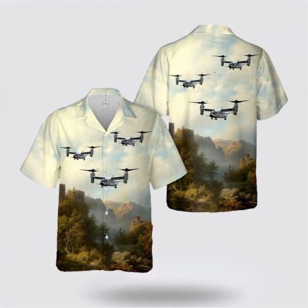 US Navy CMV-22B Osprey Hawaiian Shirt – Hawaiian Shirt Gifts For Navy Soldiers