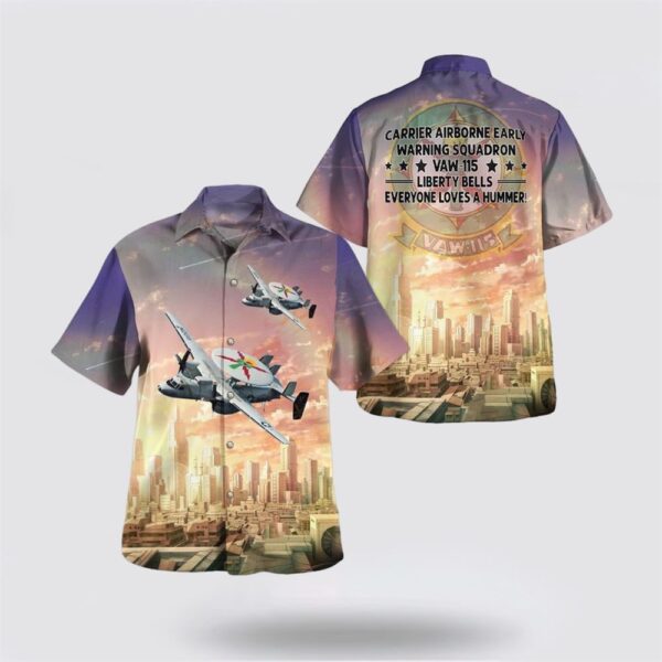 US Navy Carrier Airborne Early Warning Squadron 115 Hawaiian Shirt – Beach Clothes For Navy Soldiers