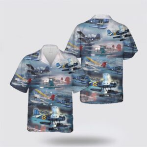 US Navy Curtiss SOC Seagull Hawaiian Shirt…