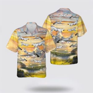 US Navy Douglas F3D Skyknight Hawaiian Shirt-…