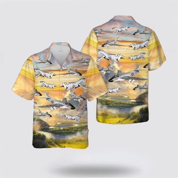 US Navy Douglas F3D Skyknight Hawaiian Shirt- Gifts For Military Personnel