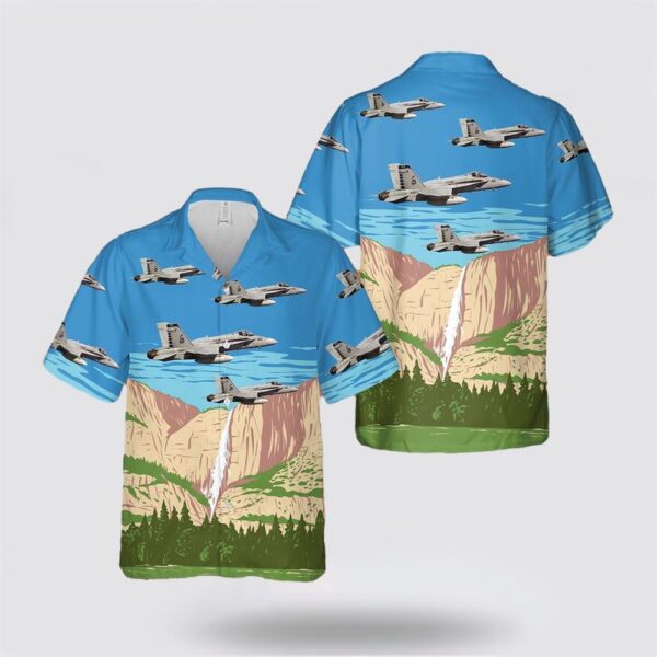 US Navy F-A-18C Of VFA-86 Sidewinders Hawaiian Shirt – Gifts For Navy Military Personnel