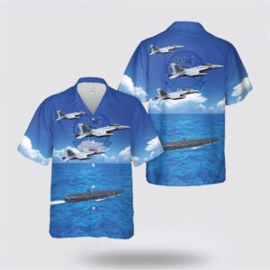US Navy FA-18F Of VFA-213 Blacklions Hawaiian Shirt – Gift For Military Personnel