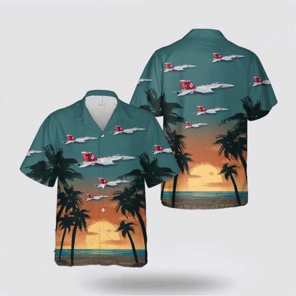 US Navy FA-18F Super Hornet Of VFA-102 Hawaiian Shirt – Beachwear Gift For Military Personnel