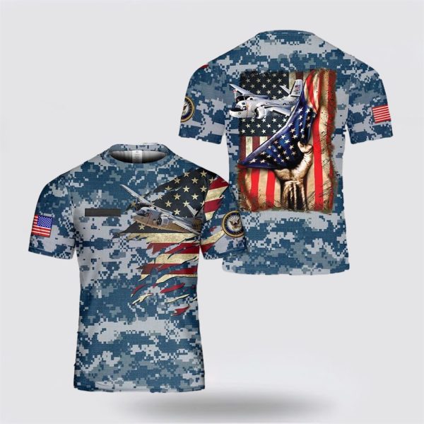 US Navy Grumman C-1 Trader COD VRC-50 All Over Print 3D T Shirt – For Military Personnel