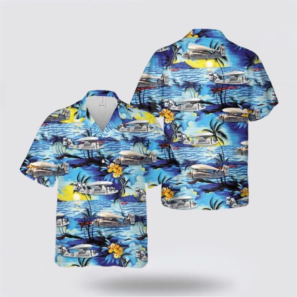 US Navy Grumman E-1 Tracer Hawaiian Shirt – Beach Clothes For Navy Soldiers