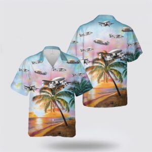 US Navy Grumman E-1 Tracer Hawaiian Shirt…