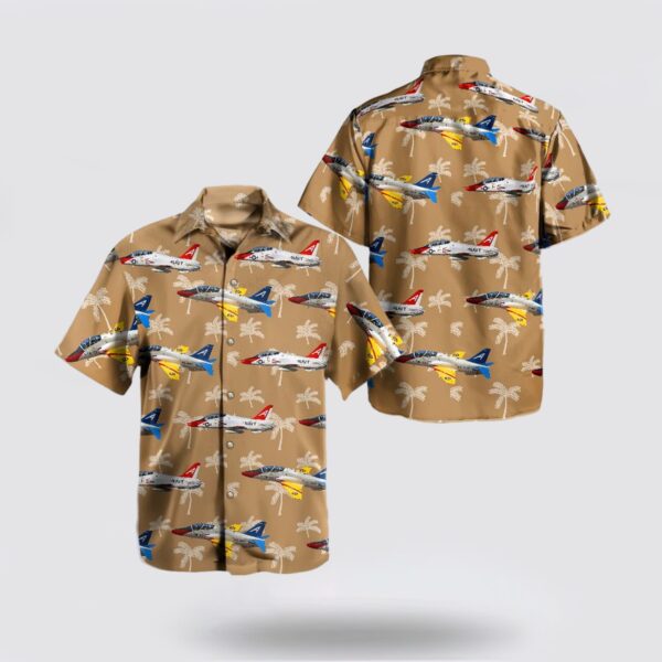 US Navy Historical Aircraft McDonnell Douglas T-45 Goshawk Hawaiian Shirt – Beachwear Gift For Military Personnel