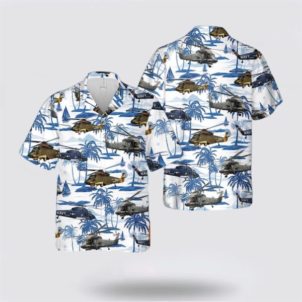 US Navy Kaman SH-2 Seasprite Hawaiian Shirt – Hawaiian Shirt Gift For Military Personnel
