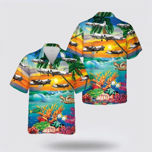 US Navy Lockheed EP-3E ARIES II Hawaiian Shirt – Beachwear Gifts For Navy Soldiers