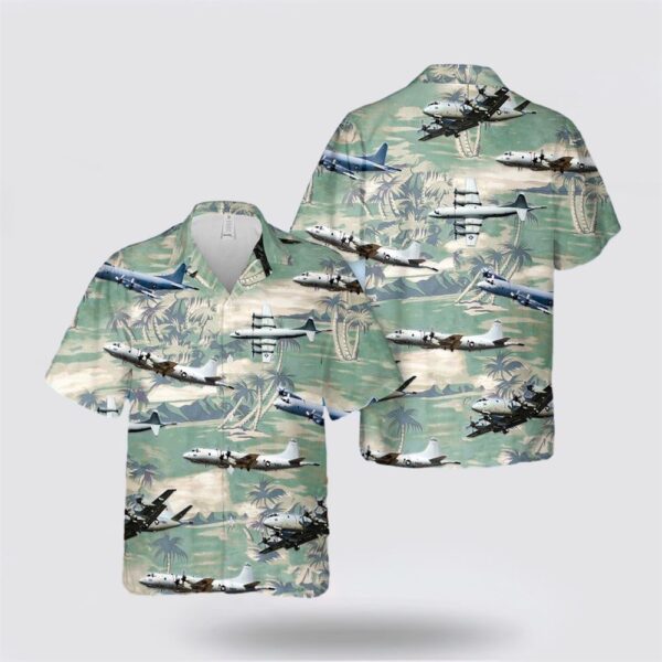 US Navy Lockheed P-3 Orion Hawaiian Shirt – Beachwear For Navy Military Personnel