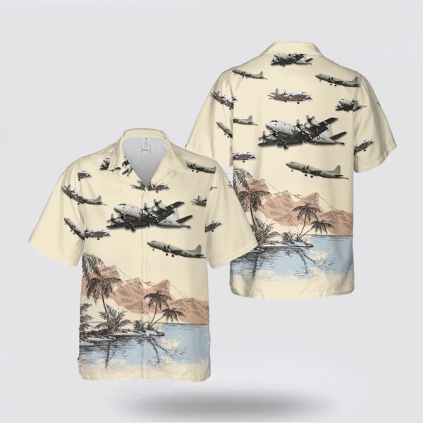 US Navy Lockheed P-3 Orion Hawaiian Shirt – Beachwear Gifts For Navy Soldiers