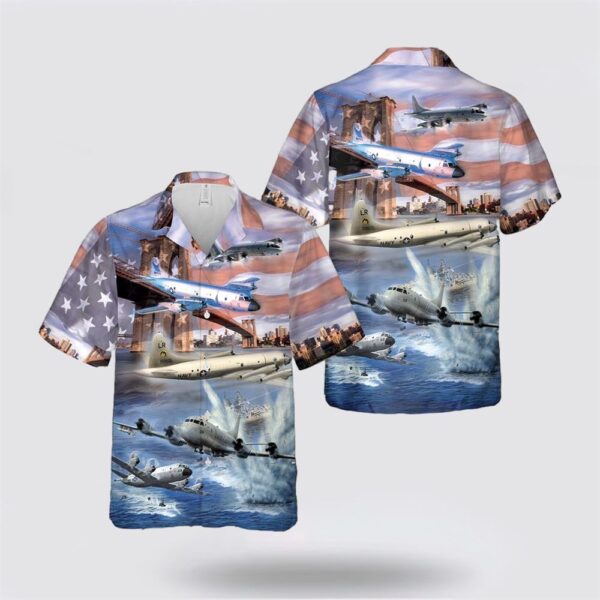 US Navy Lockheed P-3 Orion Hawaiian Shirt – Gifts For Navy Military Personnel