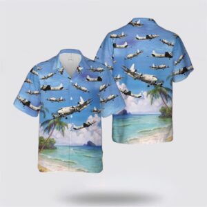 US Navy Lockheed P-3 Orion Hawaiian Shirt…