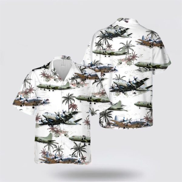 US Navy Lockheed P-3 Orion Hawaiian Shirt – Hawaiian Shirt Gift For Military Personnel