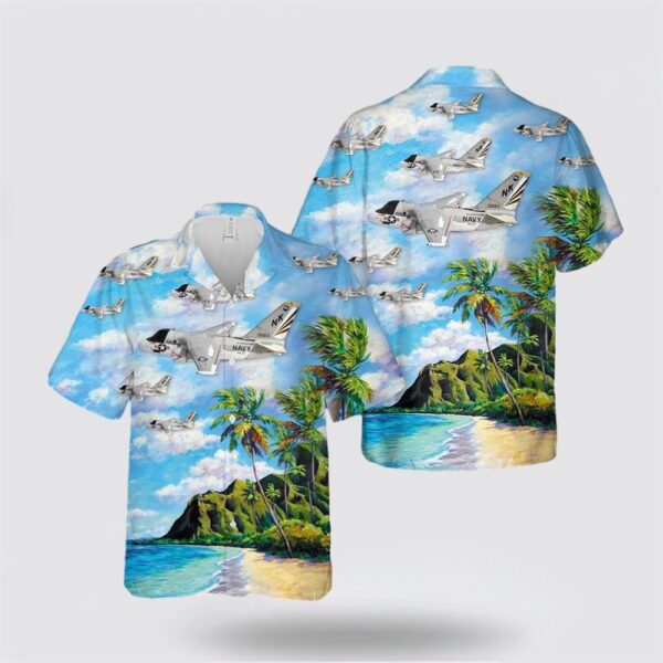 US Navy Lockheed S-3 Viking Of VS-37 Hawaiian Shirt – Hawaiian Shirt Gifts For Navy Soldiers