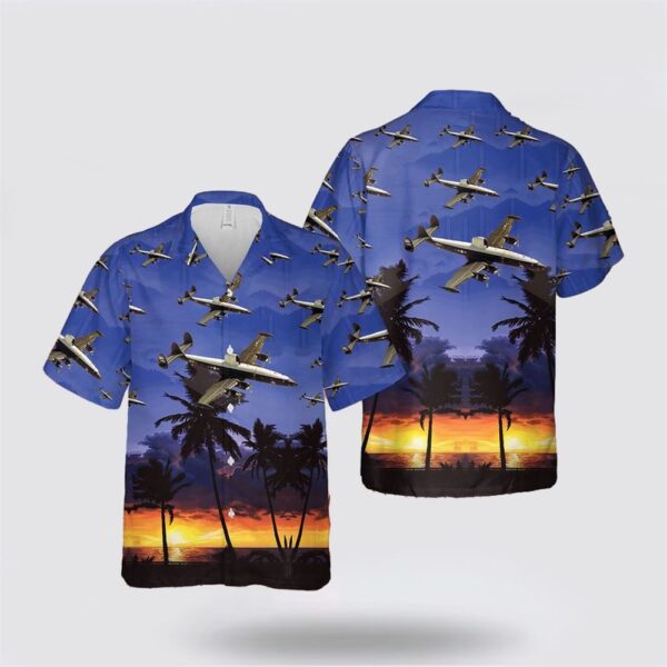 US Navy Lockheed WC-121N Of VW-4 Hurricane Hunters Hawaiian Shirt – Gifts For Navy Soldiers