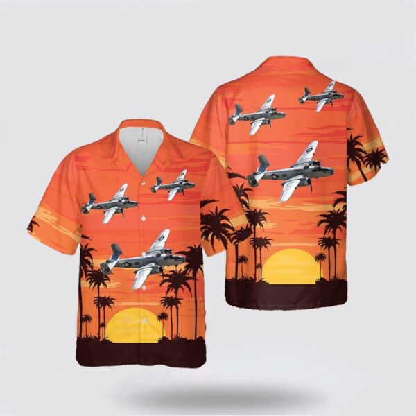 US Navy North American B-25 Mitchell Hawaiian Shirt – Hawaiian Shirt Gift For Military Personnel