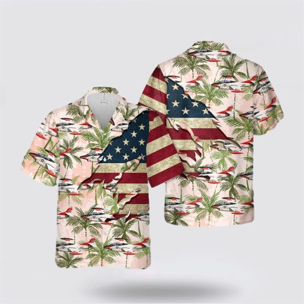 US Navy North American T-2C Buckeye Hawaiian Shirt – Gifts For Navy Military Personnel