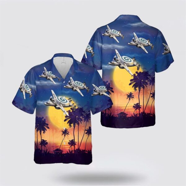 US Navy Northrop Grumman E-2 Hawkeye Hawaiian Shirt Hawaiian Shirt – Beachwear Gifts For Navy Military Personnel