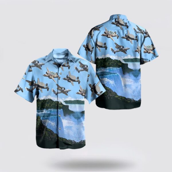 US Navy Northrop Grumman E-2 Hawkeye Independence Day Niagara Falls Hawaiian Shirt – Beachwear Gift For Military Personnel
