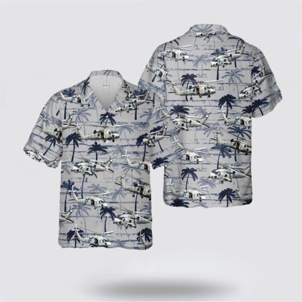 US Navy Sikorsky SH-60 Seahawk Hawaiian Shirt – Gift For Military Personnel