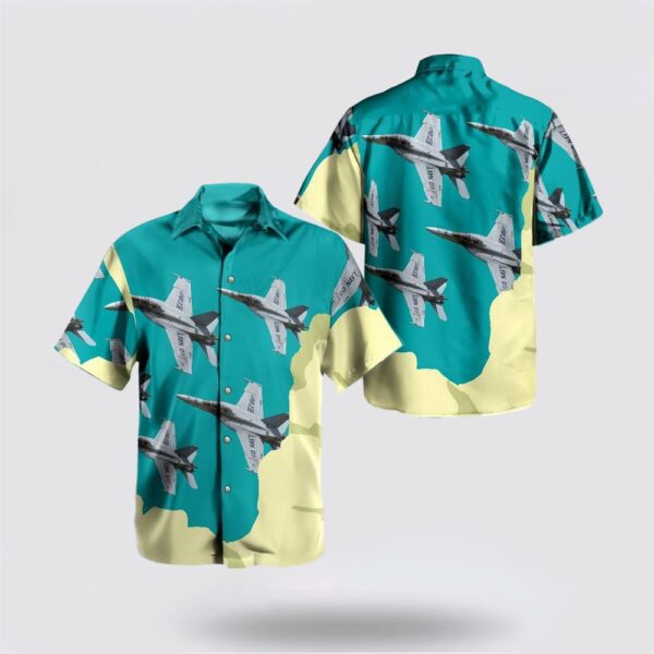 US Navy Sun ‘n Fun Boeing FA-18F Super Hornet Hawaiian Shirt – Beachwear Gifts For Navy Military Personnel
