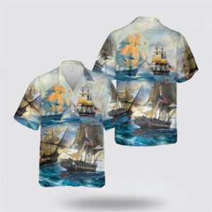 US Navy USS Constitution Hawaiian Shirt –…