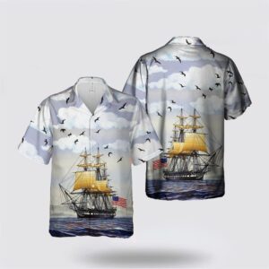 US Navy USS Constitution Hawaiian Shirt –…