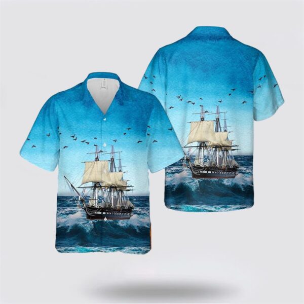 US Navy USS Constitution Hawaiian Shirt – Gifts For Navy Military Personnel