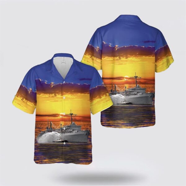 US Navy USS Emory S. Land (AS-39) Hawaiian Shirt – Beach Clothes Gifts For Military Personnel