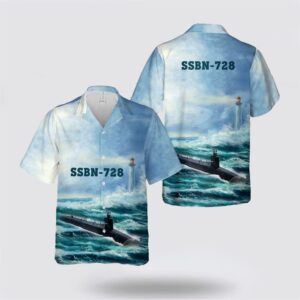 US Navy USS Florida (SSGN-728) Hawaiian Shirt-…